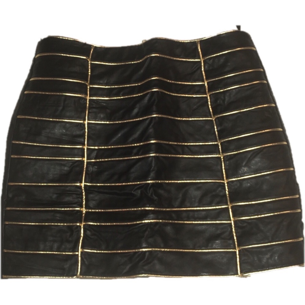 NWOT Endless Rose Vegan Leather Black Mini Skirt S